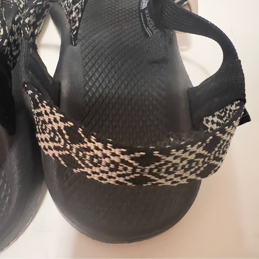Chaco Womens Z Cloud Black White Adjustable Strap Cushioned Hiking Sandal Size 9 - Picture 6 of 9